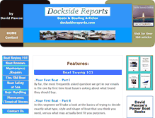 Tablet Screenshot of docksidereports.com